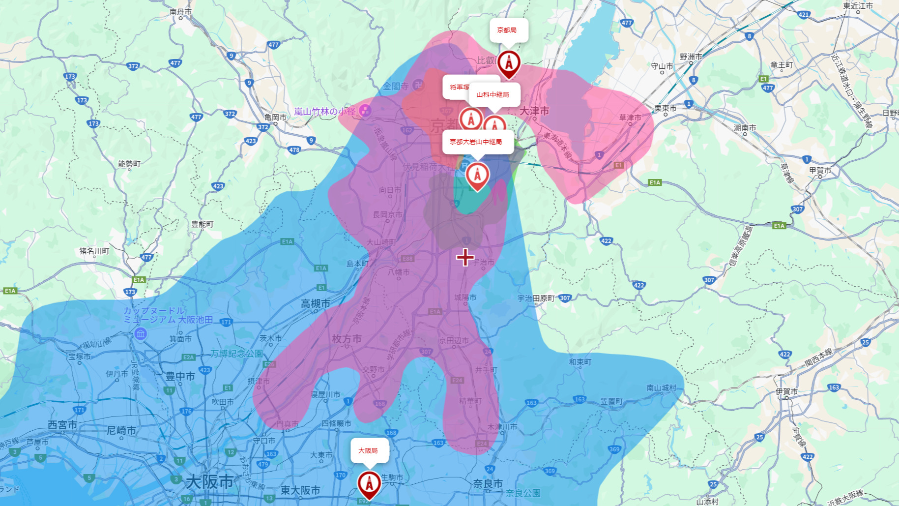 京都市の電波事情